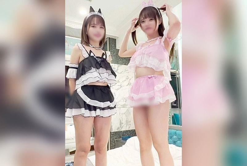 [FC2-PPV-4821897] [Reverse 3P] Indulgent Sex with the Top 2 Most Popular Maid Café Girls ♥ Alternating Raw Sex with Their Divine Hairy and Shaved Pussies