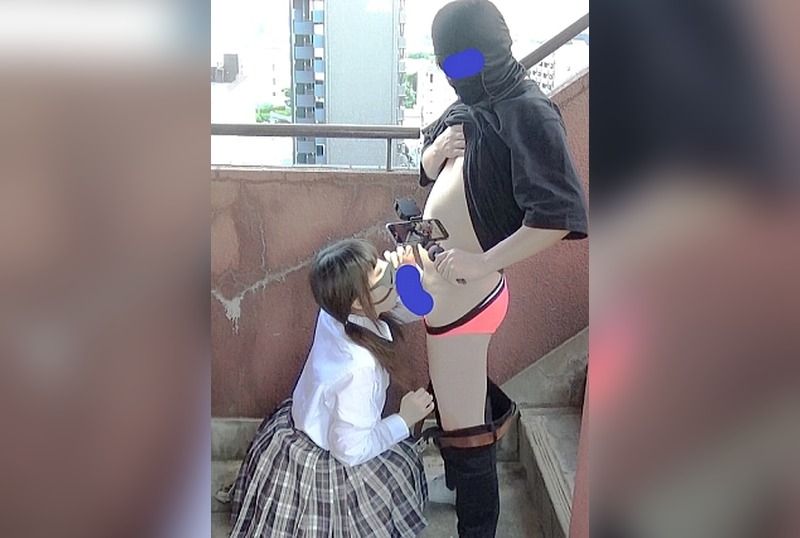 [FC2-PPV-4823153] Raw Sex and Creampie on the Emergency Stairs with a Landmine-Type Girl [Part 2]