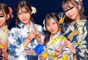 [VRNC-070] Pickup for house drinking! Guys excited by the cuteness of yukata beauties go wild with raw creampie sex!? [Ruru/Yui/Akari/Hinako] Ver. Akari & Hinako